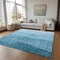 Homeroots 5' X 8' Teal Blue Aqua And Blue Ombre Washable Indoor Outdoor Area Rug 581829 - alternate 3