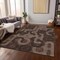 Homeroots 5' X 8' Chocolate And Beige Geometric Washable Indoor Outdoor Area Rug 614036 - alternate 2