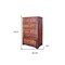 Homeroots 36" Natural Solid Wood Five Drawer Chest 524574 - alternate 4