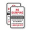 Signmission No Dumping Community Cleanup Area This Site Under Surve, 12'' X 18'', Heavy Gauge Aluminum, 2PK A-1218-2PACK-2794 - alternate 1