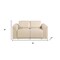 Homeroots 65in Cream and Black Italian Leather Power Reclining Loveseat 720491 - alternate 2