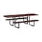 Leisure Craft 8 FT ADA Accessible Outdoor Picnic Table with 2 Bench Seats, Brown T8XPP-ADA-BROWN - alternate 1