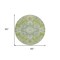 Homeroots 8' Green Ivory And Brown Round Oriental Washable Indoor Outdoor Area Rug 600152 - alternate 3