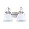 Jonathan Y Phineas 16.25" 2-Light Adjustable Farmhouse Bohemian Iron LED Vanity Light, White/Nickel JYL1115B - alternate 3