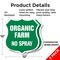 Signmission No Spray Shield Sign Organic Farm, 12 inch X 12 inch, Plastic Sign, 2PK SHI-P-2PACK-12-406 - alternate 2