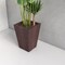 Leisuremod Serene Tapered Square Fiberstone & MgO Clay Planter with Cover, Weatherproof, No Assembly SP21BR - alternate 5