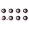 Homeroots Set of Eight Navy Blue And Red Geometric Ceramic Drawer Pull Knobs, 8PK 358113 - alternate 2