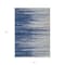 Homeroots 8' X 10' Navy Blue Gray And Ivory Striped Washable Indoor Outdoor Area Rug 597268 - alternate 4