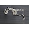 Kingston Brass Double-Handle Wall Mount Bathroom Faucet, Polished Nickel KS315PN - alternate 2