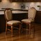 Homeroots Set of Two 24" Beige and Brown Fabric and Solid Wood Counter Height Bar Chairs, 2PK 573450 - alternate 2