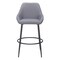 Homeroots Set of Two 30" Gray And Black Fabric And Steel Bar Height Bar Chairs 555716 - alternate 2