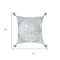 Homeroots 18" Silver And Gray Medallion Viscose Throw Pillow Cover with Tassels 714215 - alternate 1