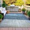 Homeroots 8' X 10' Blue And Gray Abstract Washable Indoor Outdoor Area Rug 632044 - alternate 3