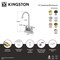 Kingston Brass Double-Handle 4" Centerset Bar Faucet with Knurled Handle, Polished Chrome KB5491KNL - alternate 3