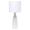 Homeroots 20" Off White Ceramic Novelty Table Lamp With Off White Drum Shade 643435 - alternate 2