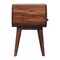 Homeroots 21" Brown Solid Wood Round One Drawer Nightstand 651796 - alternate 2