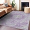 Homeroots 3' X 5' Purple Floral Medallion Washable Indoor Outdoor Area Rug 607920 - alternate 3