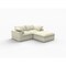 Homeroots Khaki Linen Blend Modular L Shaped Three Piece Corner Sectional 716924 - alternate 1