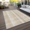 Homeroots 8' X 10' Ivory Beige And Tan Plaid Washable Indoor Outdoor Area Rug 613972 - alternate 3