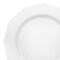 Smarty Had A Party 7.5" White w/Silver Rim Round Blossom Disposable Plastic Appetizer/Salad Plates (120 Plates), 120PK 4847WHS-CASE - alternate 2