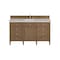 James Martin Vanities Brittany 60" Single Vanity, Pecan w/ 3 CM Eternal Jasmine Pearl Silestone Top 655-V60S-PCN-3EJP - alternate 1