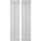 Ekena Millwork Rustic Two Board Joined Board-n-Batten Smooth Faux Wood Shutters w/End Batten, 11W x 38H, PR SHUBJE11X38SMPR - alternate 1