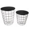 Lavish Home Set of 2 End Tables Nesting Tables with Removable Wood Tops, Metal Basket Bases 80-ENDTBL-21 - alternate 3