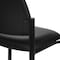 Office Star Products Big and Tall Armless Guest Chair in Faux Black Leather with Sturdy Black Metal Frame 55054B-U6 - alternate 2