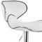 Elama 2 Piece Faux Leather Adjustable Bar Stool in White with Chrome Base ELM-723-WHT - alternate 3