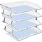 Acrimet Facility 4 Tier Letter Tray Side Load Letter Size A4 Desktop File Organizer Plastic Crystal 256.3 - alternate 2