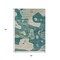 Homeroots 5' X 8' Teal Blue Ivory And Beige Abstract Washable Indoor Outdoor Area Rug 630610 - alternate 2