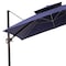 Homeroots 11ft Navy Blue Polyester Round Tilt Cantilever Patio Umbrella With Stand 485670 - alternate 2