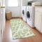 Homeroots 8' Runner Green and White Abstract Washable Non Skid Indoor Outdoor Runner Rug 559623 - alternate 2