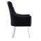 Homeroots Set of Two Tufted Black and Clear Upholstered Velvet Dining Arm Chairs 543545 - alternate 3