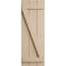 Ekena Millwork Rustic Three Board Joined Board-n-Batten Rough Cedar Faux Wood Shutters w/Z-Board, 16 1/2W x 76H, PR SHUBJZ16X76RCPR - alternate 7