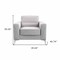 Homeroots 35" Light Gray and Silver Faux Leather Arm Chair 564775 - alternate 3