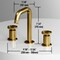 Vigo Cass Two Handle Three-Hole Widespread Bathroom Faucet in Matte Brushed Gold VG01301MG - alternate 3