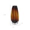 Homeroots 12" Burnt Umber Wavy Glass Table Vase 565476 - alternate 3