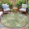 Homeroots 8' Sage And Beige Round Abstract Washable Indoor Outdoor Area Rug 630701 - alternate 2