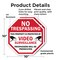 Signmission No Trespassing This Property Is Pro, 10 inch X 10 inch, Plastic Sign, 2PK OC-P-2PACK-10-93 - alternate 3