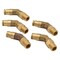 Mytee Products 45-DEGREE DOT Brass 1/4 inOD X 1/4 inNPT Male Non-Swivel Elbow Air Brake 5PK MP-ABF-45ELBOW1414 - alternate 1