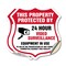 Signmission Video Surveillance Shield Sign This Prop, 6 inch X 6 inch, Vinyl Decal, 2PK SHI-D-2PACK-6-470 - alternate 1