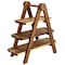 Megachef Acacia Wood 3 Tiered Rectangular Ladder Tray Set 750122162M - alternate 2