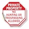 Signmission Private Property No Hunting or Tres, 4 inch X 4 inch, Vinyl Decal, 2PK OC-D-2PACK-4-153 - alternate 1