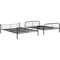 Homeroots 79" X 57" X 65" Gunmetal Metal Tube Full Over Full Bunk Bed 285314 - alternate 1