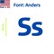 Aacc Self-Adhesive Vinyl Letter: S, Scale: 11 cm. Color: Blue Font: Anders by, 24PK AACC-Anders-US-Blue-M11x24 - alternate 1