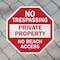 Signmission No Trespassing Private Property No, 10 inch X 10 inch, Aluminum Metal Signs, 2PK OC-A-2PACK-10-91 - alternate 2