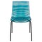 Leisuremod Astor Plastic Dining Chair with Black Steel Base in Transparent Blue, 2PK ACBL-20TBU2 - alternate 3