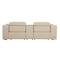 Homeroots 93in Cream and Silver Italian Leather Power Reclining Loveseat With Storage 720569 - alternate 3