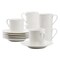 Elama Aspin 12 Piece 2.5 Ounce Porcelain Espresso Cup Set in White with Saucers ELM-ASPIN-ESPRESSO - alternate 3